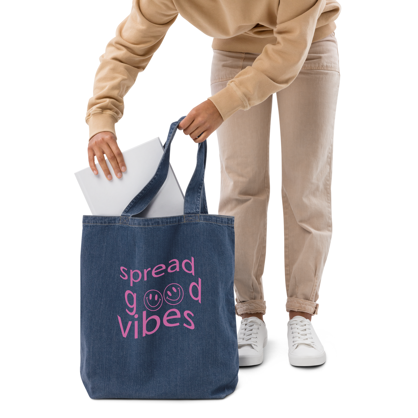 Good Vibes Organic Denim Tote