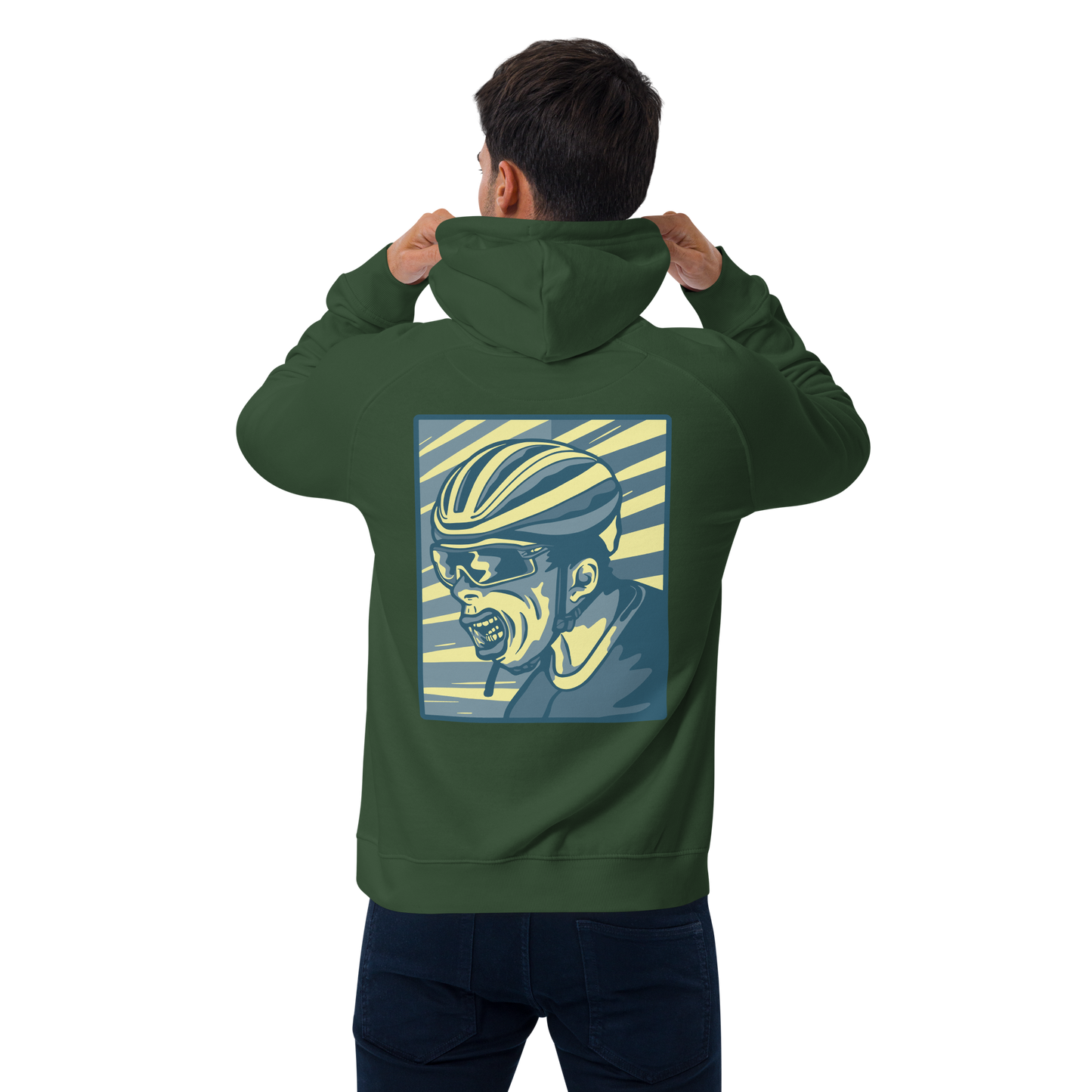 Bike Rider Eco Raglan Hoodie