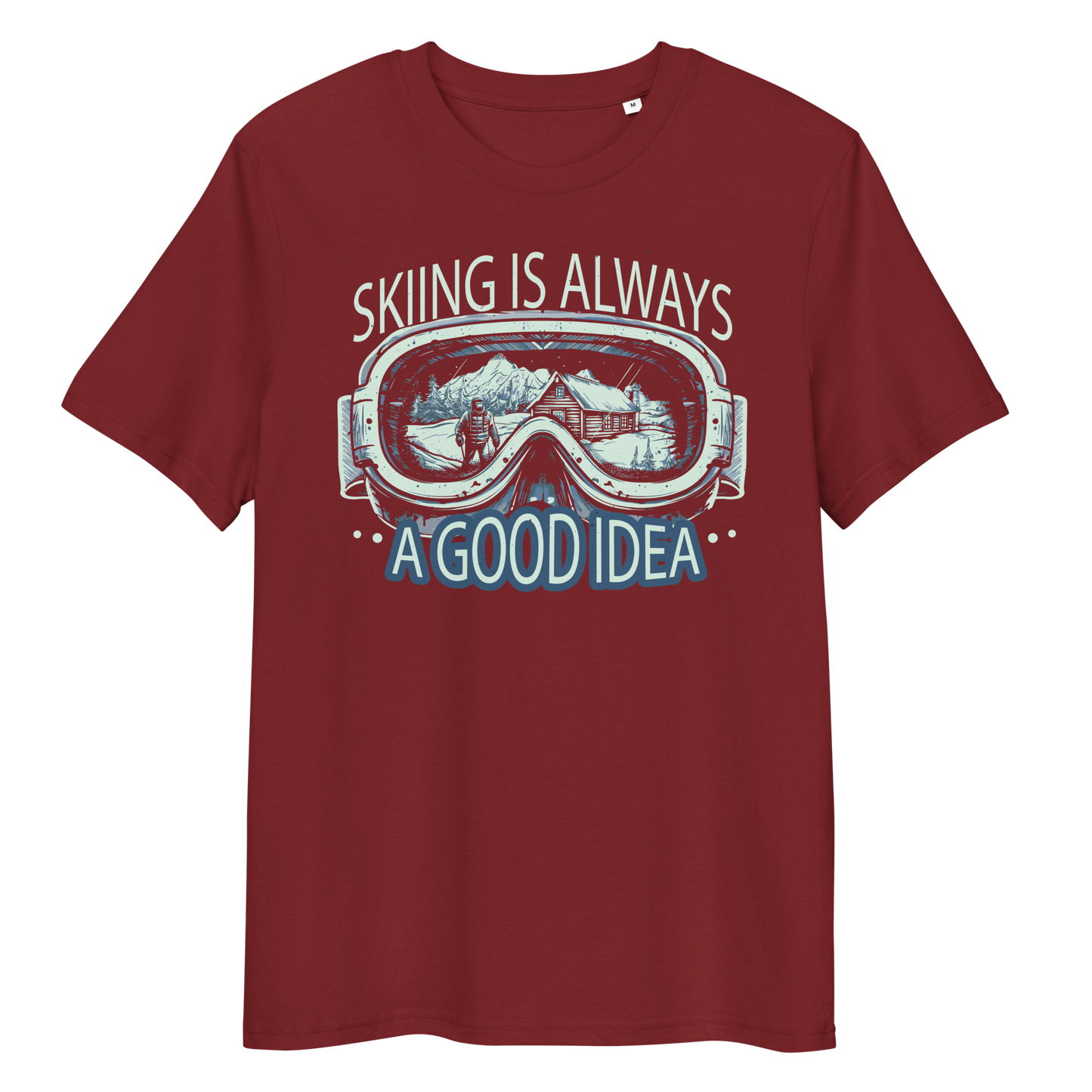 Skiing Organic Cotton T-shirt