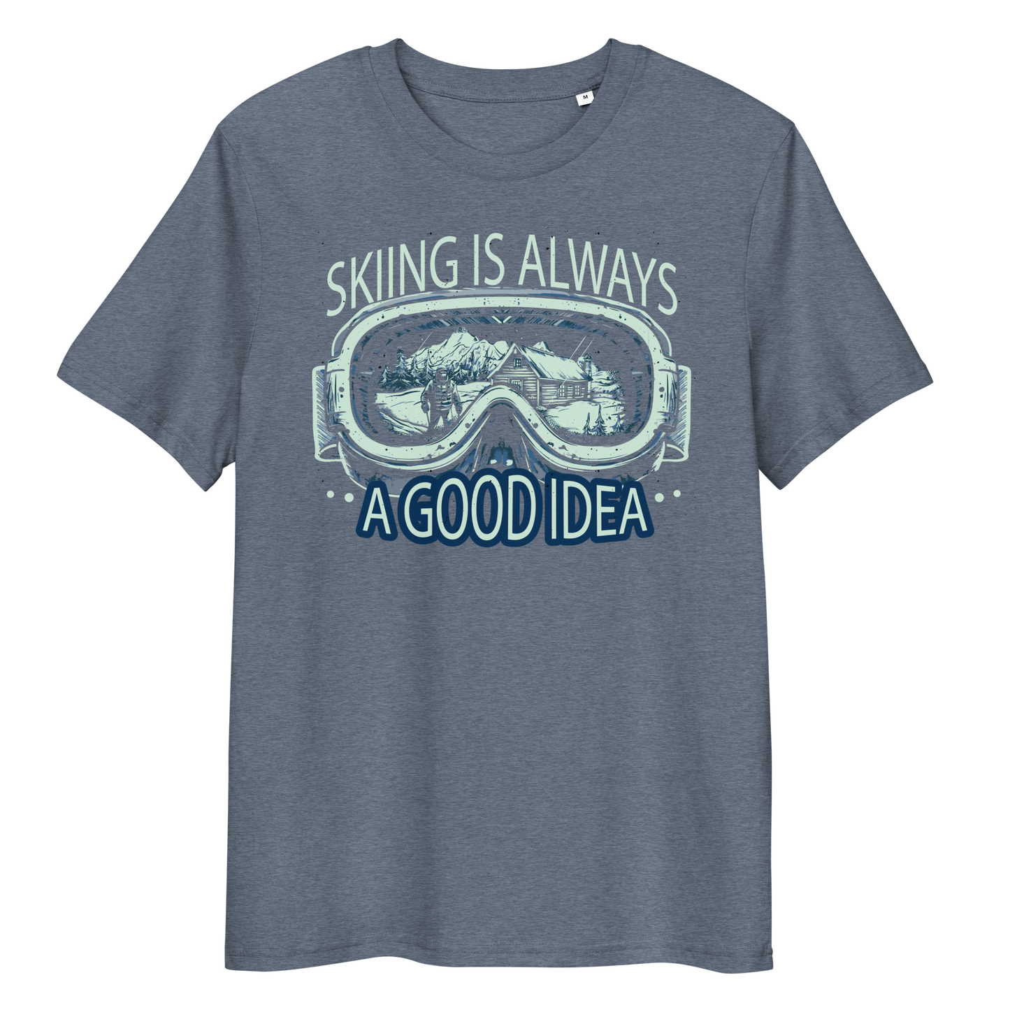 Skiing Organic Cotton T-shirt