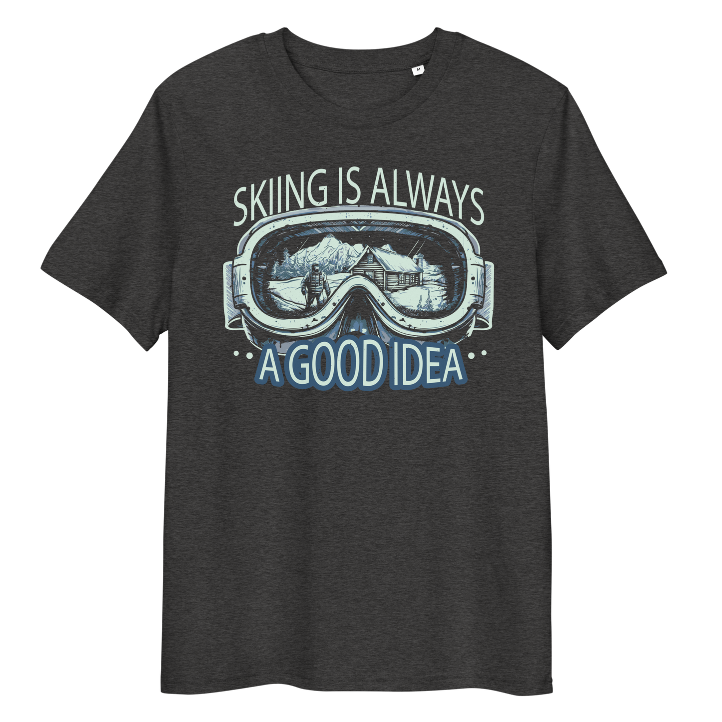 Skiing Organic Cotton T-shirt