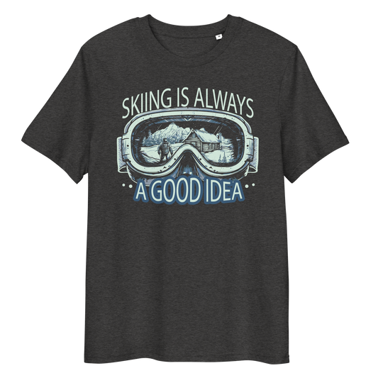 Skiing Organic Cotton T-shirt